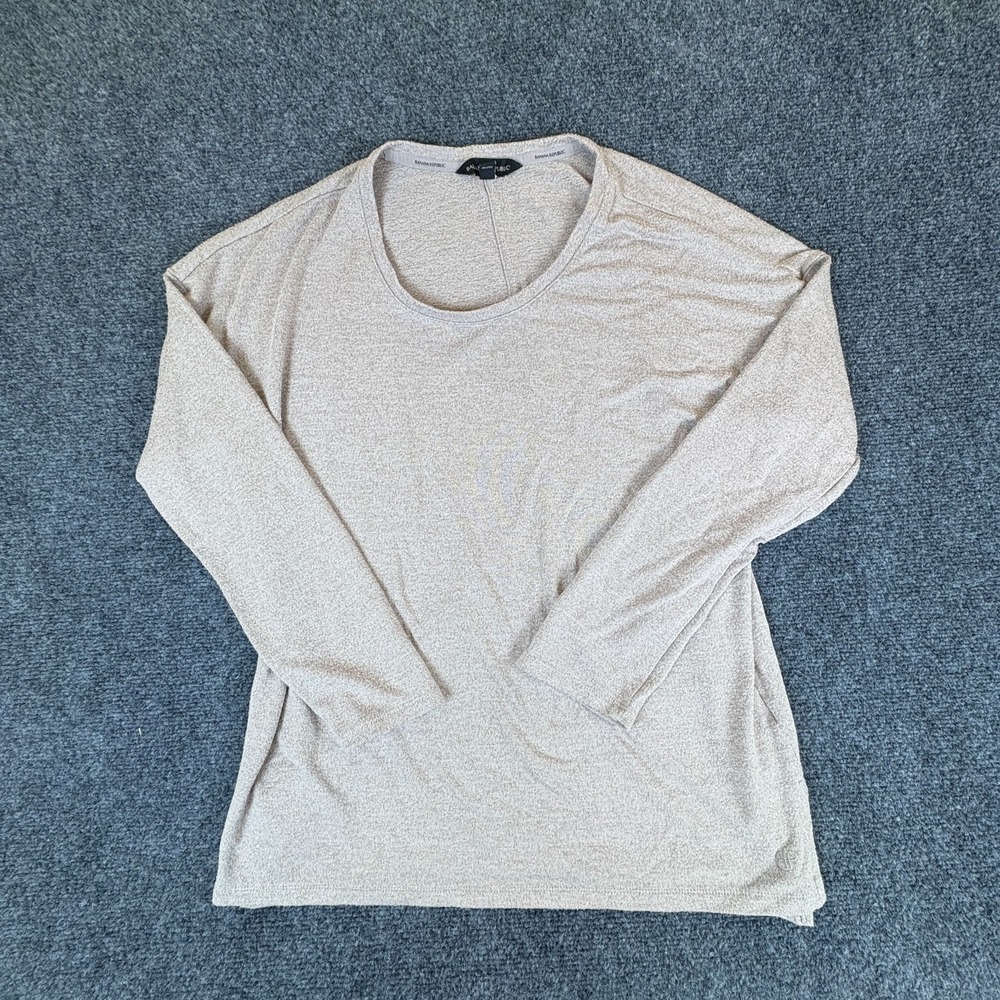 Banana Republic Sweater Womens Medium Heather Oatmeal Knit Center Back Seam